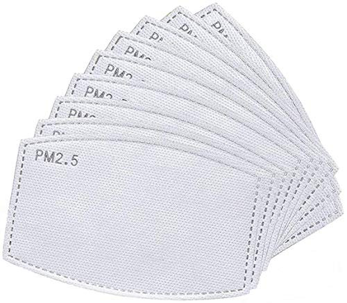30PCS PM2-5 Activated Carbon Filter Insert 5 Layers Replaceable Anti Haze Filter Paper Adult