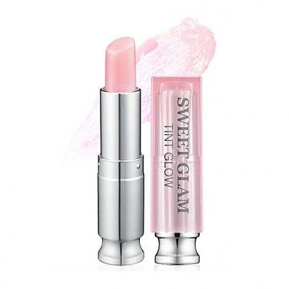 SECRET KEY Sweet Glam Tint Glow 3-5g 7 Colors - Long-Lasting Moisturizing Plumpy Natural Tinted Color Lip Balm For Dry Cracked Lips -Baby Pink-