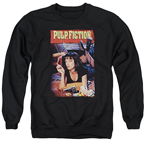 Pulp Fiction Poster Unisex Adult Crewneck Sweatshirt for Men and Women  Large Black