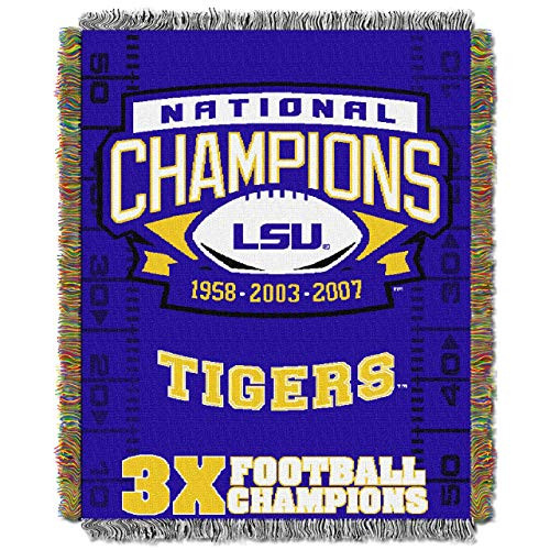 LSU Tigers Commemorative Woven Tapestry Throw Blanket 48 x 60 LSU Tigers Commemorative Woven Tapestry Throw Blanket 48 x 60
