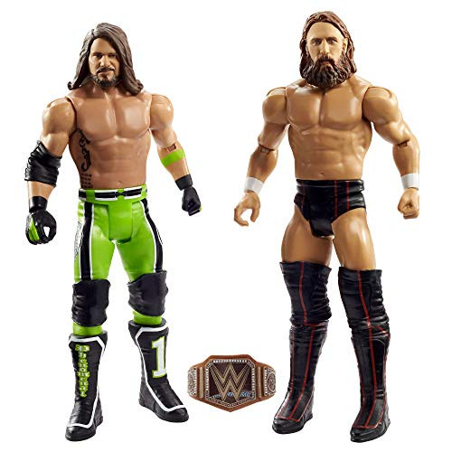 WWE Daniel Bryan vs AJ Styles Battle Pack Series 64 with Two 6-inch Articulated Action Figures and Ring Gear