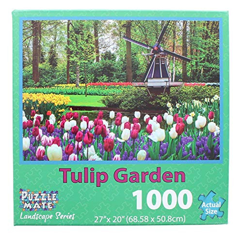 Puzzle Mate - Tulip Garden - 1000 Piece Jigsaw Puzzle