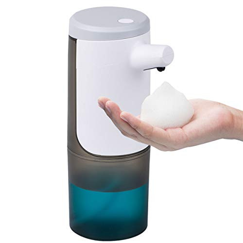 BHeadCat USB Rechargeable Auto Soap Dispenser Wall Mount with Holder Touchless 450ml Countertop Automatic Foaming Soap Dispenser for Bathroom-Kitchen-