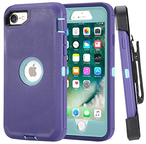 Aimoll-88 Case for iPhone SE 2020  with -Built-in Screen Protector- -Belt Clip-Kickstand- 4 in 1 Rugged Bumper Heavy Duty Shockproof Protective Cover