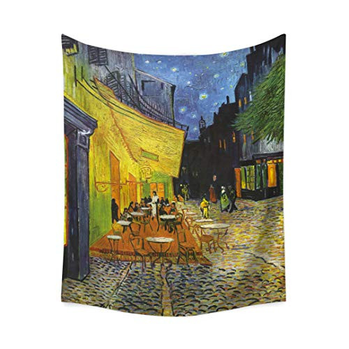 QCWN Cafe Terrace at Night by Vincent Van Gogh Starry Night Art Oil Painting Tapestry Wall Hanging for Bedroom Living Room Dorm Home Decoration Art -8 QCWN Cafe Terrace at Night by Vincent Van Gogh Starry Night Art Oil Painting Tapestry Wall Hanging for Bedroom Living Room Dorm Home Decoration Art -8