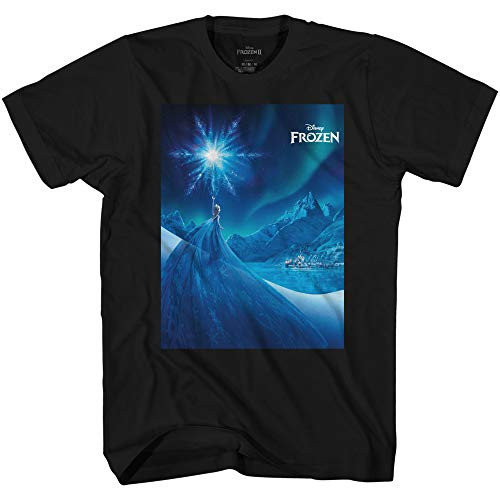 Disney Frozen 2 Elsa Magic Mountain Adult T-Shirt-Black X-Large-