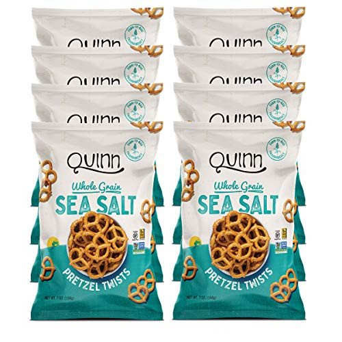 Quinn Snacks Non-Gmo and Gluten Free Pretzels  Classic Sea Salt Twists  7 Oz  Pack Of 8