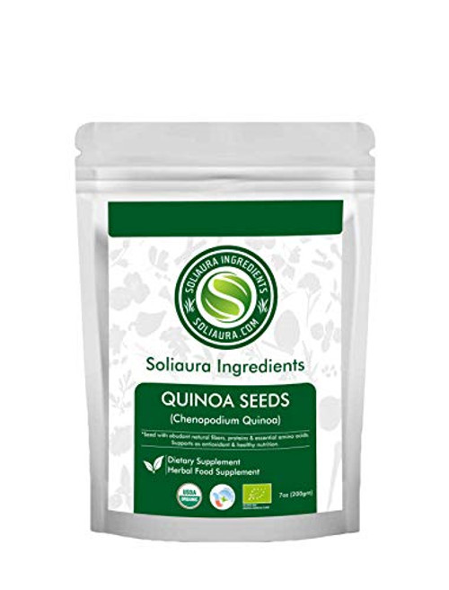 Quinoa Seed Chenopodium Quinoa 7 Oz -200 gm- Soliaura Ingredients- Organically Grown
