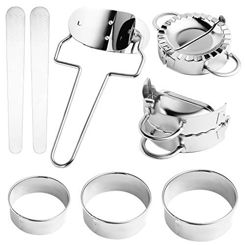 8 Pcs Dumpling Maker Set Dumpling Mold Pie Empanada Ravioli Maker Stainless Steel Dumpling Skin Cutter Stuffing Spoon Dumpling Skin Mold Dumpling Make 8 Pcs Dumpling Maker Set Dumpling Mold Pie Empanada Ravioli Maker Stainless Steel Dumpling Skin Cutter Stuffing Spoon Dumpling Skin Mold Dumpling Make