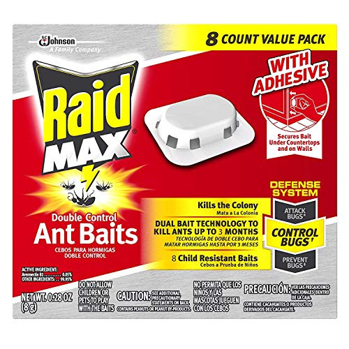 Raid Max Double Control Ant Baits 0-28 oz 8 CT -2- Raid Max Double Control Ant Baits 0-28 oz 8 CT -2-