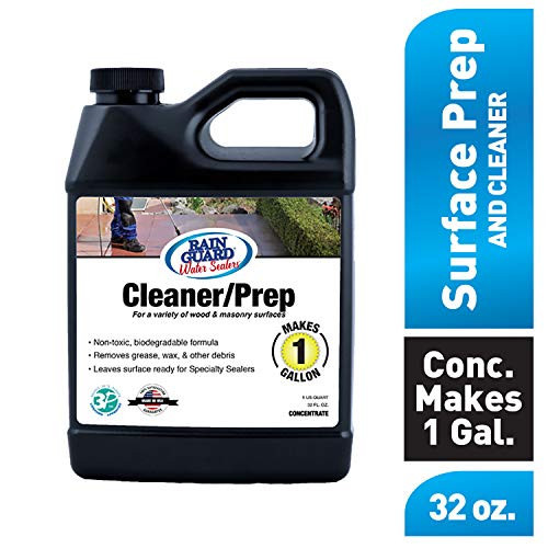 Rain Guard Water Sealers SP-1000 Cleaner-Prep Concentrate for Wood and Masonry Surfaces- 32 Oz Makes 1 Gallon Rain Guard Water Sealers SP-1000 Cleaner-Prep Concentrate for Wood and Masonry Surfaces- 32 Oz Makes 1 Gallon