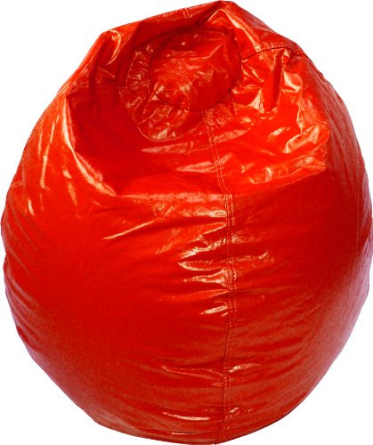 Gold Medal Bean Bags 30010509807 Medium Wet Look Vinyl Beanbag, Tween Size, Red