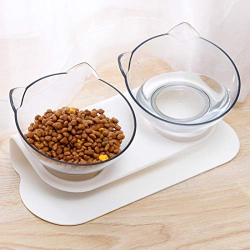 Elevated Cat Dog Bowls Cat Food Water Bowls 15°Tilted Raised Cat Feeder Bowl with Anti Slip Stand for Cats Dogs Elevated Cat Dog Bowls Cat Food Water Bowls 15°Tilted Raised Cat Feeder Bowl with Anti Slip Stand for Cats Dogs