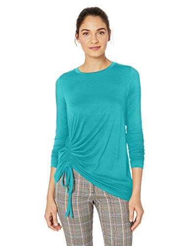 Karen Kane Womens Side Drawstring Top  Peacock  Small