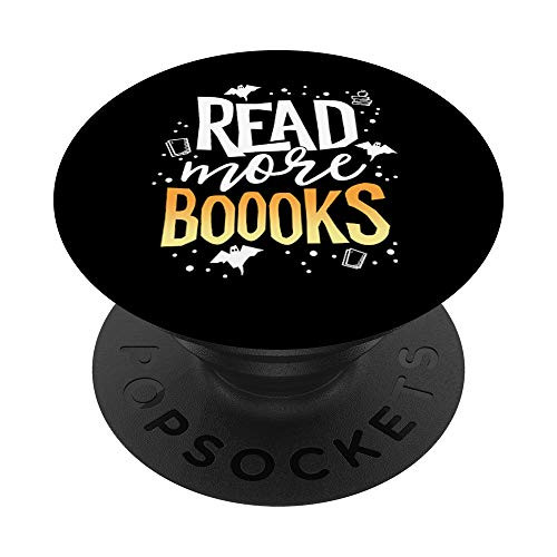 Read More Books Boo Librarian English Teacher Halloween PopSockets Grip and Stand for Phones and Tablets