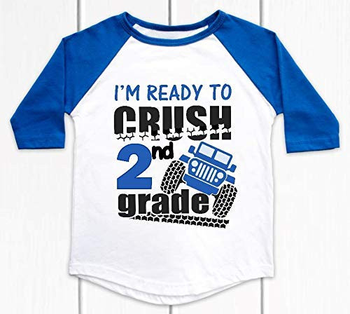 Ready to Crush 2nd Grade - Monster Truck Shirt - Youth Small 6-8  Back to School Shirt