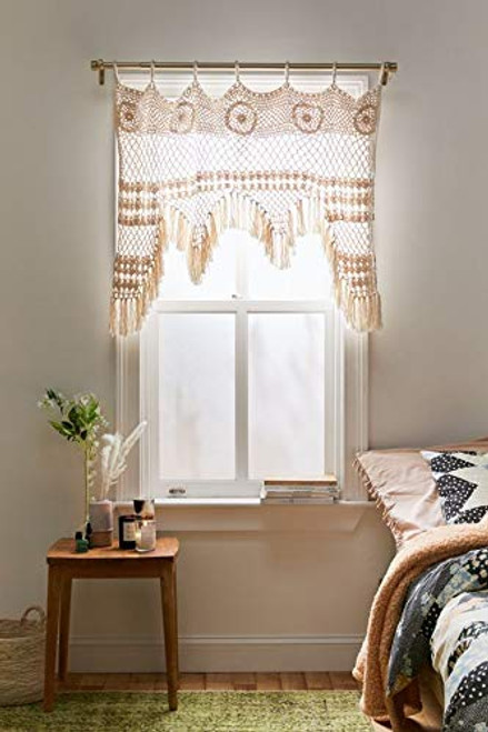 Macrame Crochet Curtain Valance - Bohemian Boho Handwoven Wedding Backdrop Alter - Macrame Arch Window Door Curtains Valance