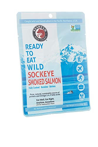SeaBear - Ready-to-Eat Salmon Pouches -Smoked Sockeye  3 Pack-