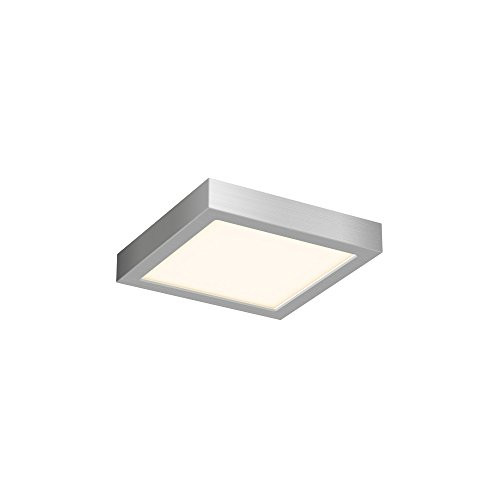 DALS Lighting CFLEDSQ06-4K-SN Flush Mount Light, Satin Nickel