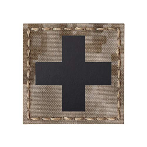 Red Cross IR IFAK MED Medical EMS AOR1 Digital Desert MARPAT Infrared EMT 2x2 Tactical Morale Hook-and-Loop Patch