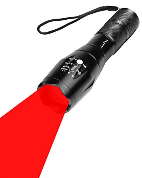 Deep Red Light Flashlight 660nm- 670nm Single Mode Long Range Red Hunting Flashlights Torch with Zoomable for Astronomy Aviation Night Observation-B Deep Red Light Flashlight 660nm- 670nm Single Mode Long Range Red Hunting Flashlights Torch with Zoomable for Astronomy Aviation Night Observation-B