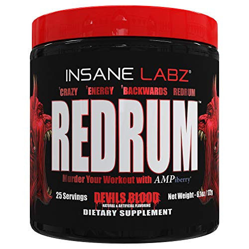 Insane Labz Redrum High Stim Pre Workout NO Booster Powder Loaded with Beta Alanine Agmatine Sulfate Taurine Fueled by AMPiberry OXYgold Focus Stren Insane Labz Redrum High Stim Pre Workout NO Booster Powder Loaded with Beta Alanine Agmatine Sulfate Taurine Fueled by AMPiberry OXYgold Focus Stren