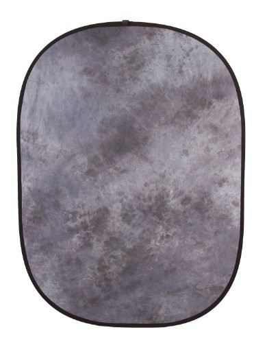Fovitec StudioPRO - 5' x 6.5' Gray Double-Sided Pop-Out Muslin Backdrop - [Collapsible Background][Matte Finish][Carrying Case Included]