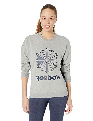 Reebok Classics Big Logo Crew Neck Sweatshirt  Medium Grey Heather  X-Large