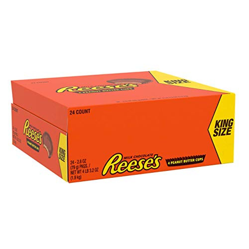 REESES Peanut Butter Cups  Chocolate Candy  King Size -Pack of 24-