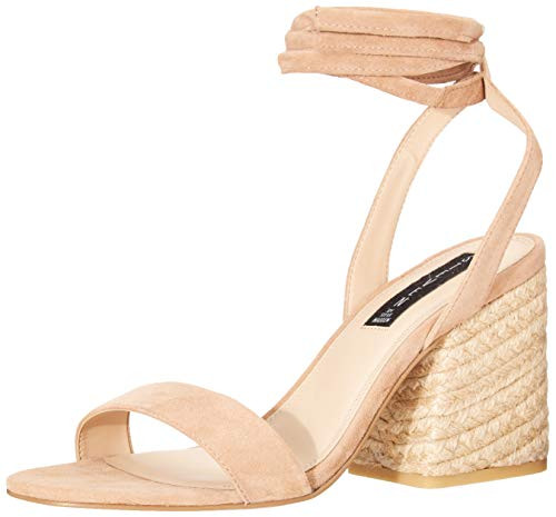 STEVEN by Steve Madden Womens YASI Heeled Sandal  Sand Suede  9-5 M US