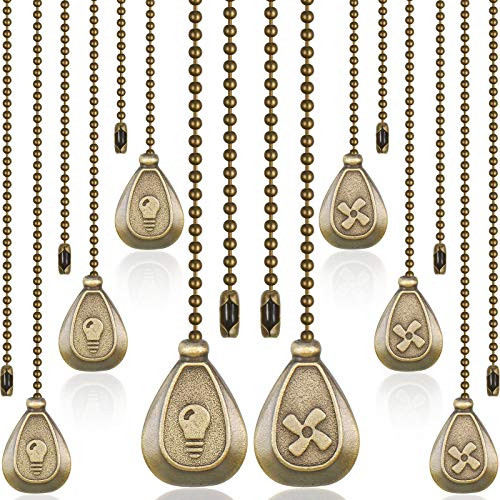 8 Pieces Pull Chains Extension Fan Pull Chain Pendant Ceiling Fan Pull Chain 12 Inch Ceiling Fan Chain Extender Ornament with Ball Fan Chain Connector