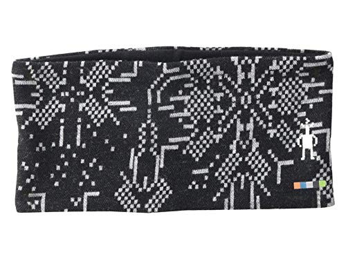 Smartwool Merino 250 Pattern Reversible Headband Black Digital Snowflake One Size