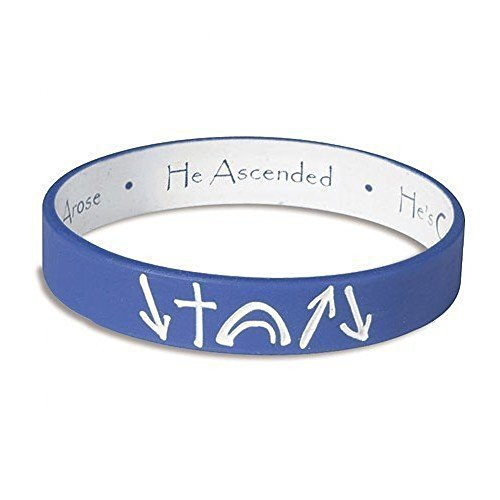 Gifts Of Faith Royal Blue and White Reversible Witness Band Silicone Bracelet