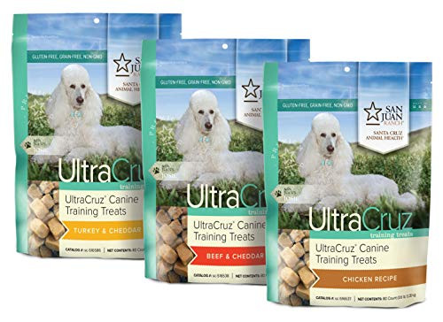 UltraCruz Canine Training Treat Bundle for Dogs  80 Count Each of 3 Flavors