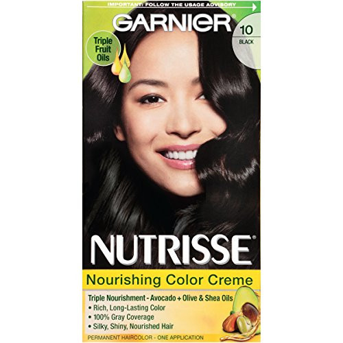 Garnier Nutrisse Nourishing Color Creme 10 Black -Licorice-  -Packaging May Vary-