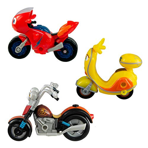Ricky Zoom Hank  Maxwell and The Bike Buddies Motorcycle Toys -Set of 3-