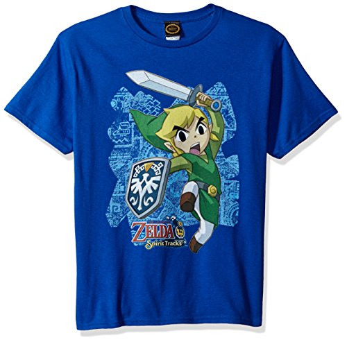 Nintendo Big Boys Link Up Graphic T-shirt  Royal  YXL