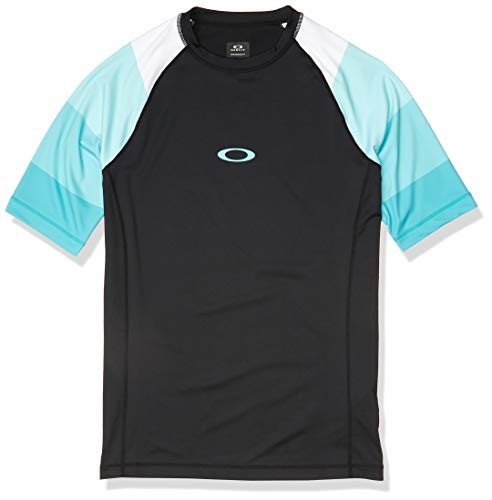 Oakley Mens Grad Stripes Ss Rashguard  Blackout  S