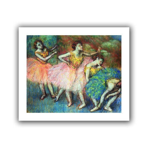 ArtWall 'Four Dancers' Unwrapped Flat Canvas Artwork by Edgar Degas, 40 by 48-Inch