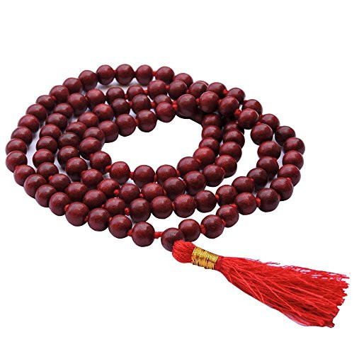 HealthAndWealth TM - Rosewood Beads mala - Rosary 8mm handmade 108-1 beads prayer japa mala - yoga  meditation  prayer  japa mala