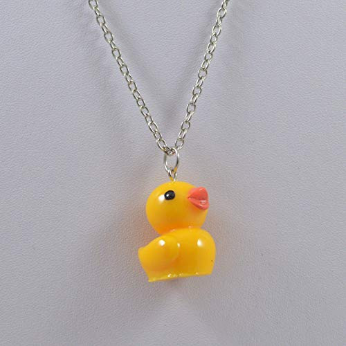 Extra Large Cute Yellow Rubber Duck Duckie Necklace