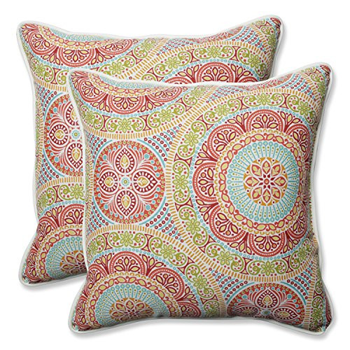 Pillow Perfect Outdoor | Indoor Delancey Jubilee 18.5-inch Throw Pillow (Set of 2), 2 Piece