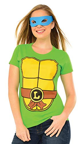 Rubies Mens Costume Teenage Mutant Ninja Turtles Top with Mask and Leonardo  Multicolor  S