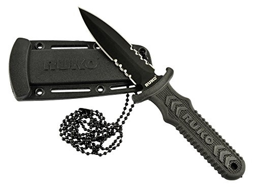 Ruko RUK0097 Neck-Boot Knife with Glass Reinforced Nylon Sheath  6-3-8