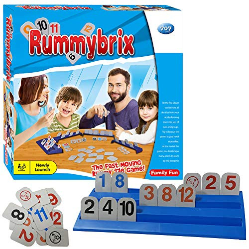 Mengting Rummy Tiles Game - Travel Games Logical Intelligence Toy Rummy Family Board Game for Adults Teens