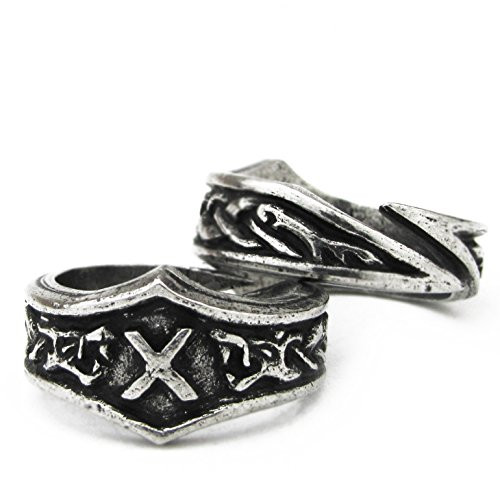 Asgard - Unisex Viking Pewter Adjustable Runic Ring -G - Gebo-