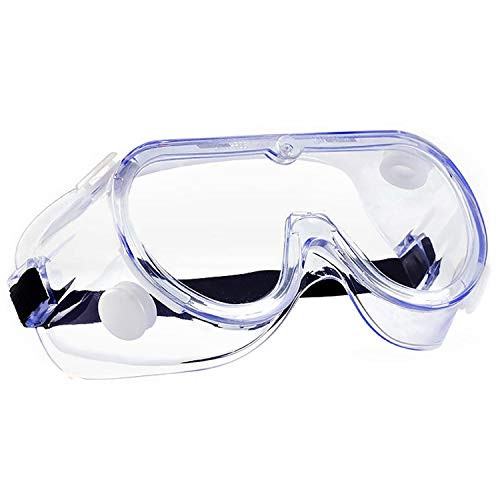 Safety Goggles Anti Fog Adjustable Wide Vision Eye Protection for Chemical Splash -Pack of 1-