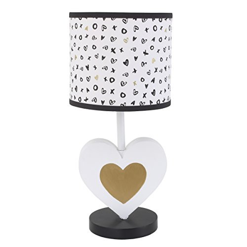 NoJo NoJo - XOXO - Lamp & Shade, Black, White, Gold NoJo NoJo - XOXO - Lamp & Shade, Black, White, Gold