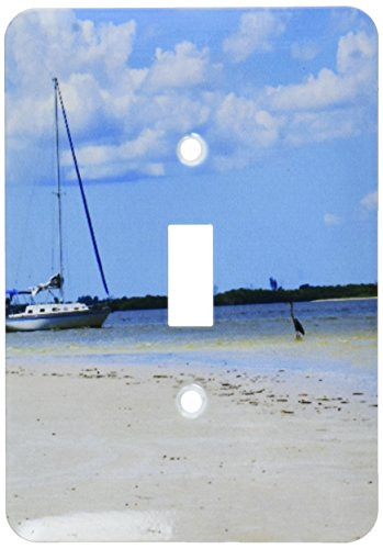3dRose lsp-33278-1 Sailboat With Heron Toggle Switch  Multi-Color
