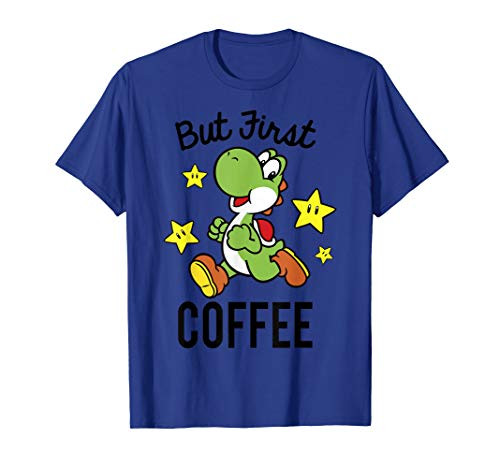 Nintendo Super Mario Yoshi Stars First Coffee T-Shirt
